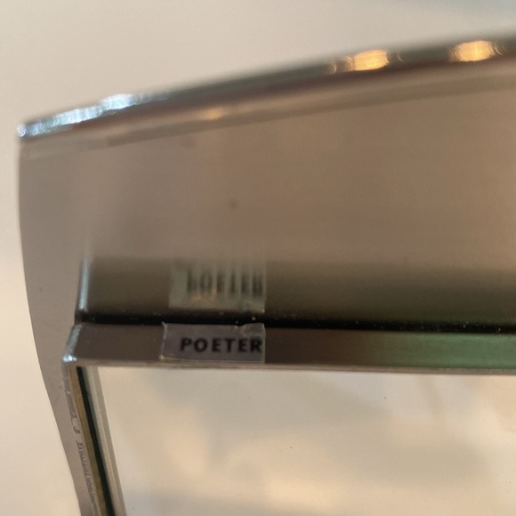 Vintage Poeter / Romo Italy silver metal textured hard shell clutch purse - Picture 9 of 16